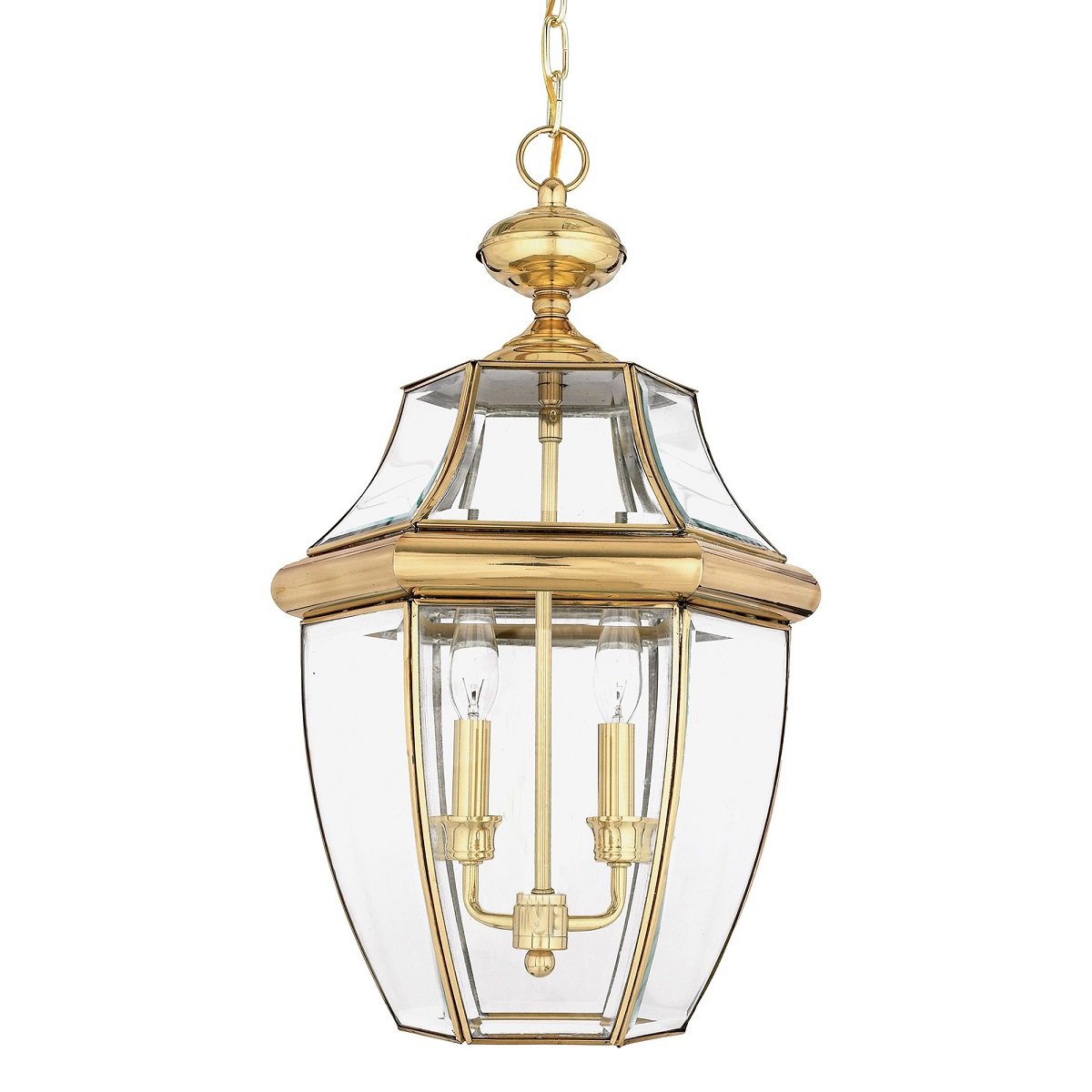 Elstead Lighting Newbury 2 Light Large Chain Lantern Pendelleuchte IP23 messing