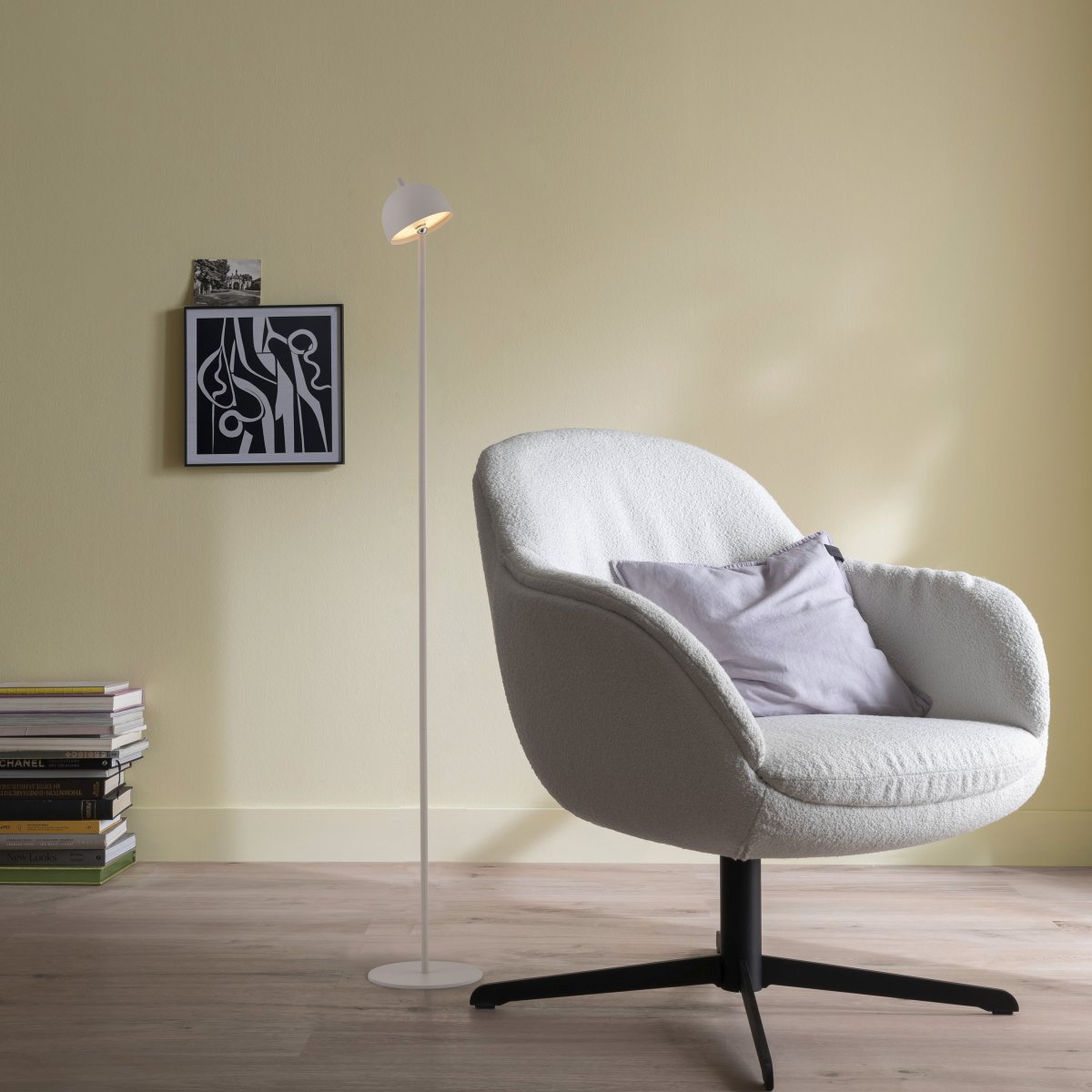 SCH�NER WOHNEN-Kollektion LED AKKU-Stehleuchte BELLIS, sandfarben, dimmbar