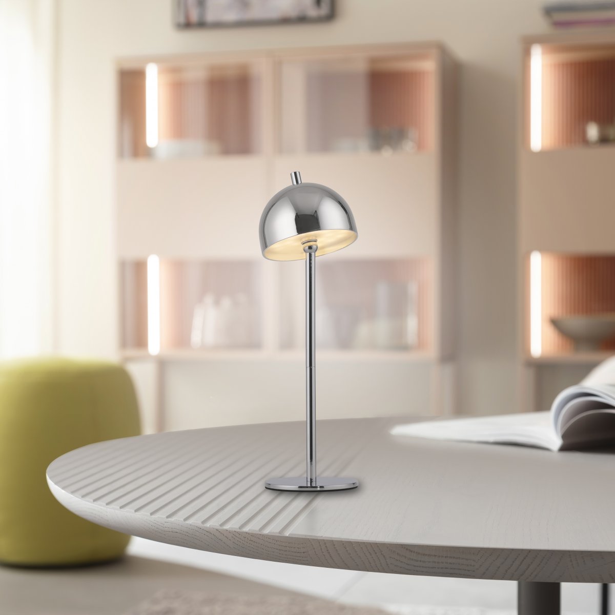 SCH�NER WOHNEN-Kollektion LED AKKU-Tischleuchte BELLIS, chrom, dimmbar