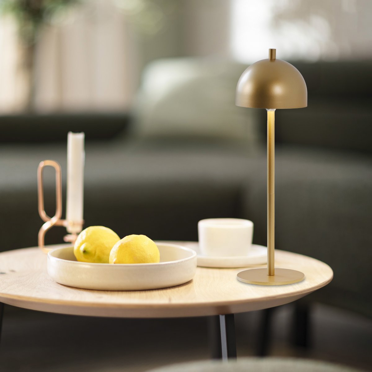 SCH�NER WOHNEN-Kollektion LED AKKU-Tischleuchte BELLIS, gold, dimmbar