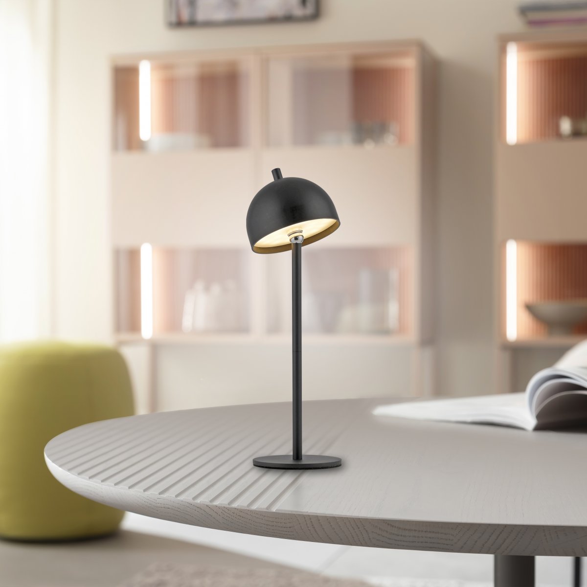 SCH�NER WOHNEN-Kollektion LED AKKU-Tischleuchte BELLIS, schwarz, dimmbar