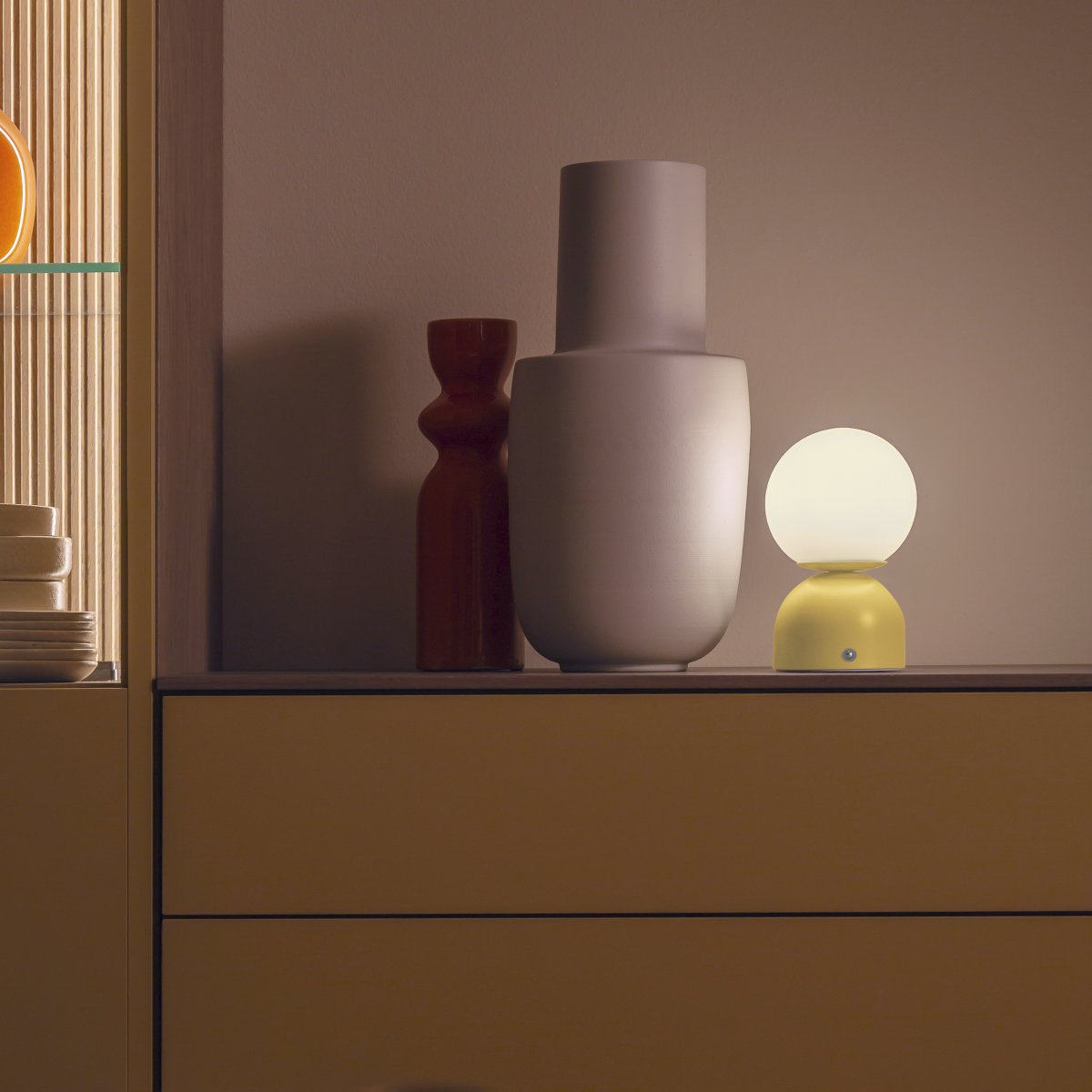 SCH�NER WOHNEN-Kollektion LED AKKU-Tischleuchte RUDI, Bl�tenzauber, dimmbar