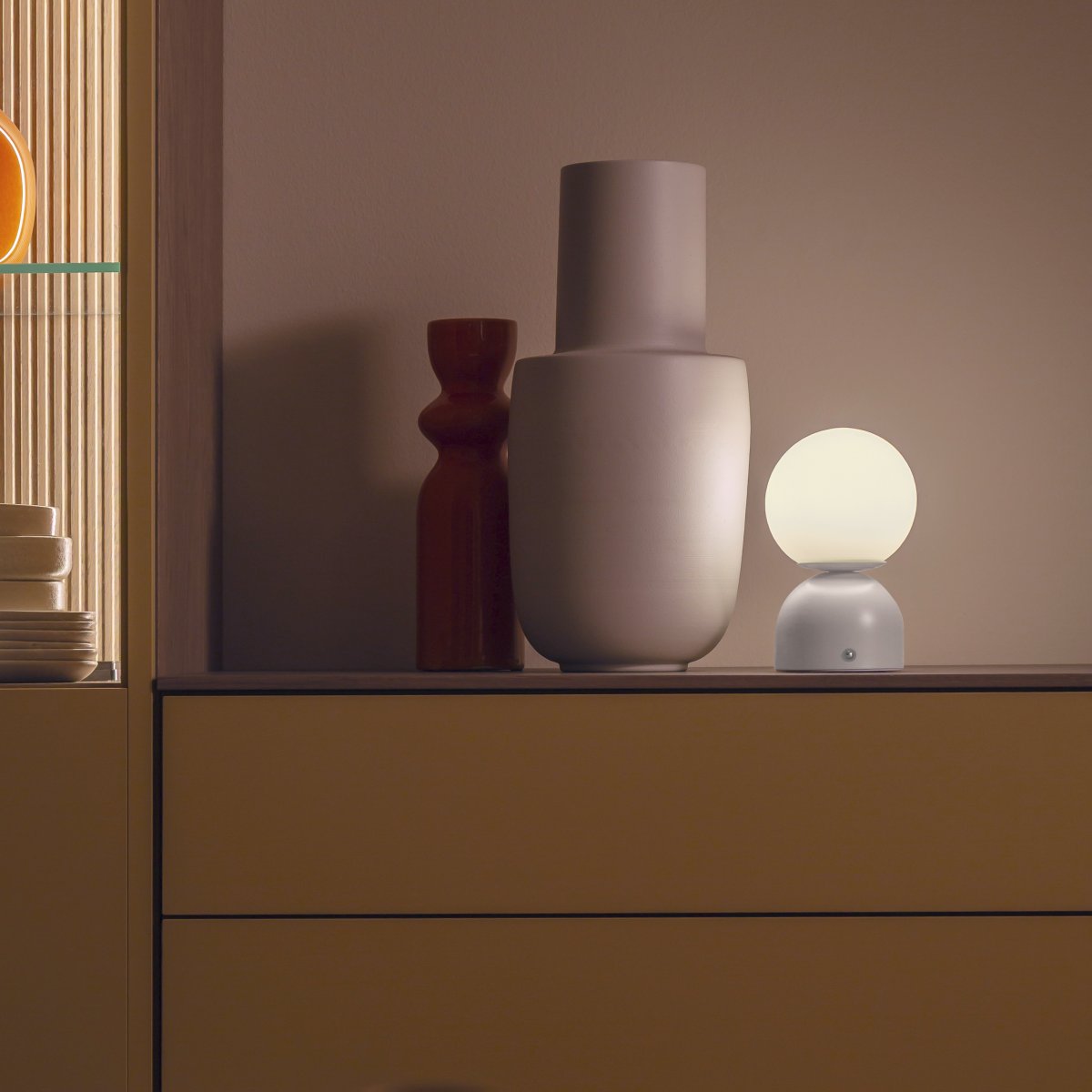 SCH�NER WOHNEN-Kollektion LED AKKU-Tischleuchte RUDI, sandfarben, dimmbar