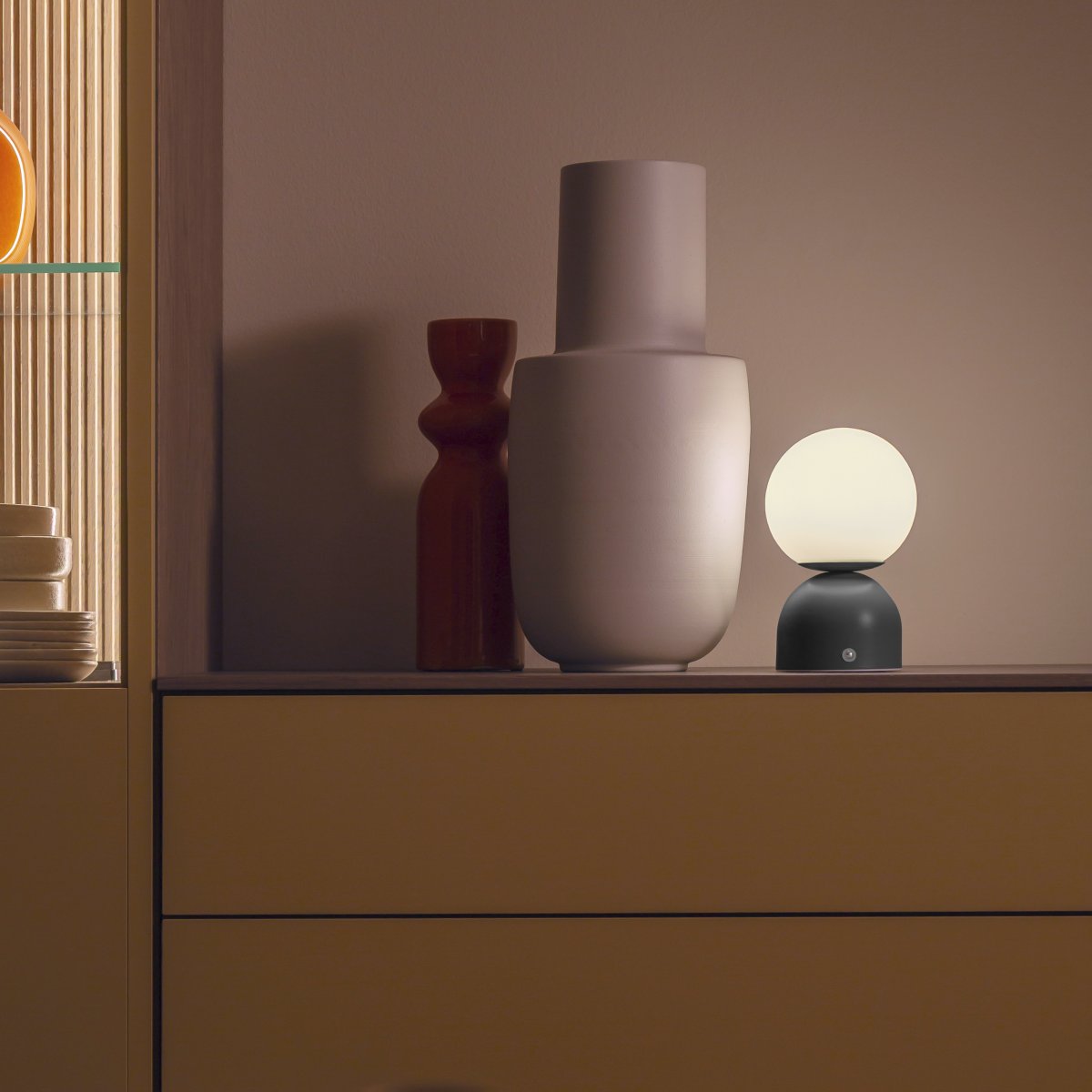 SCH�NER WOHNEN-Kollektion LED AKKU-Tischleuchte RUDI, schwarz, dimmbar