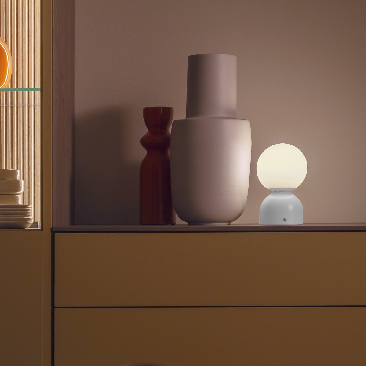 SCH�NER WOHNEN-Kollektion LED AKKU-Tischleuchte RUDI, weiss, dimmbar