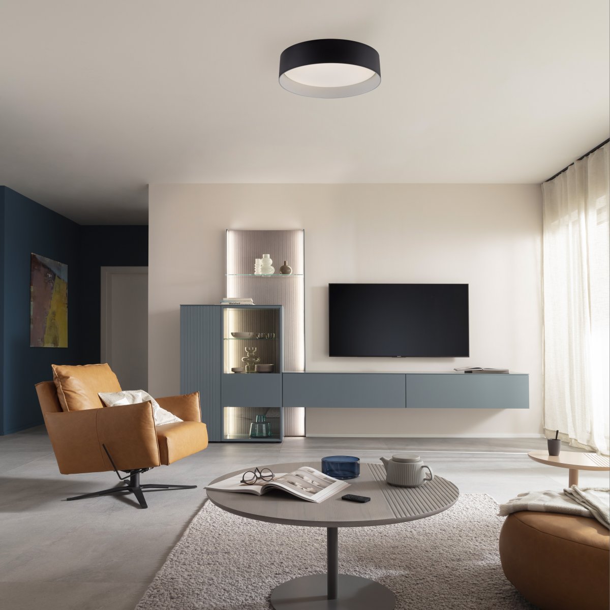 SCH�NER WOHNEN-Kollektion LED Deckenleuchte TAVOLI 28.5, schwarz, dimmbar