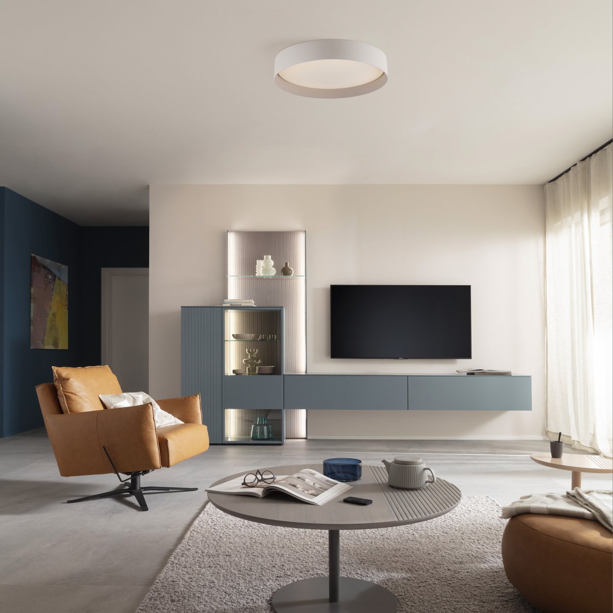 SCH�NER WOHNEN-Kollektion LED Deckenleuchte TAVOLI 39, sandfarben, dimmbar