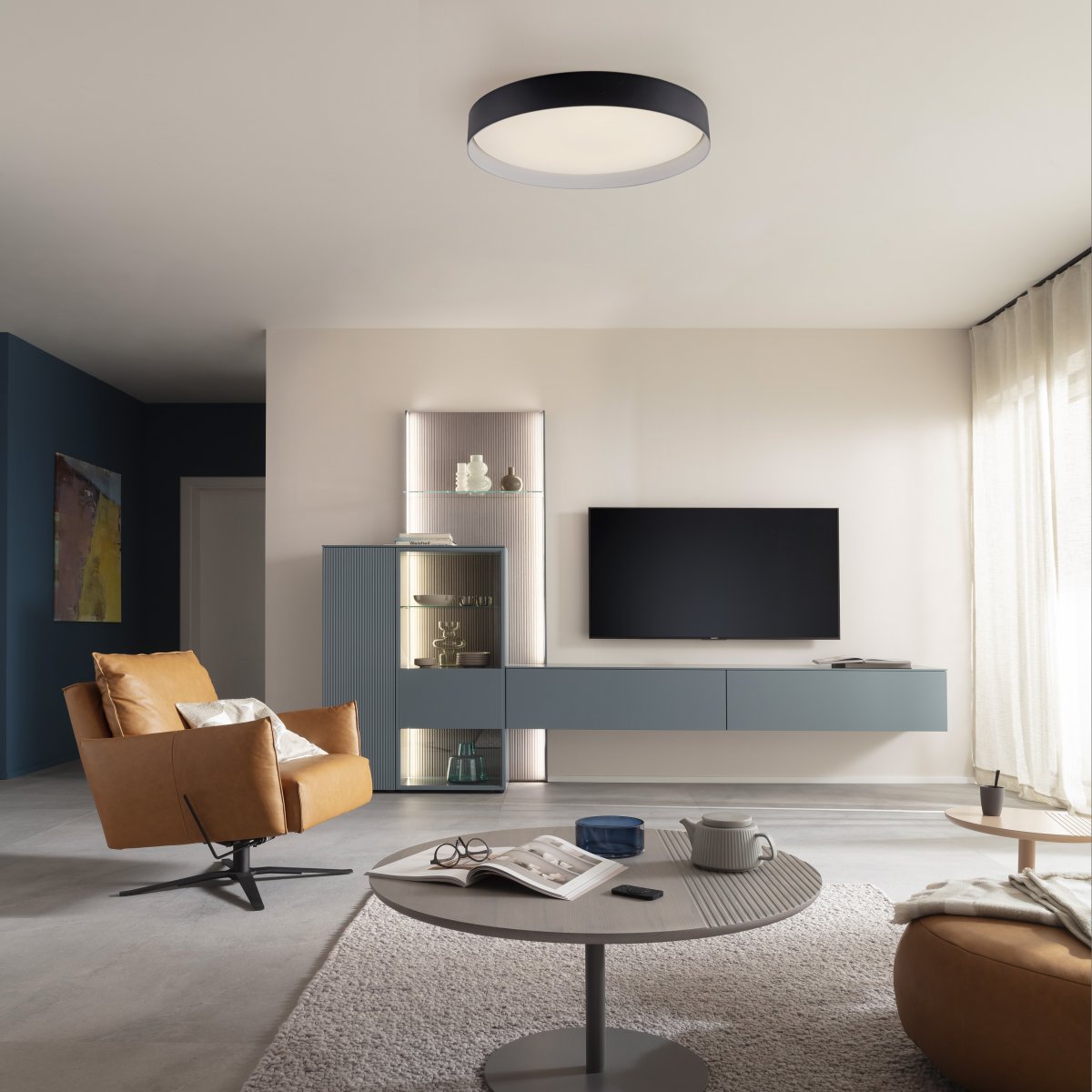SCH�NER WOHNEN-Kollektion LED Deckenleuchte TAVOLI 49, schwarz, dimmbar