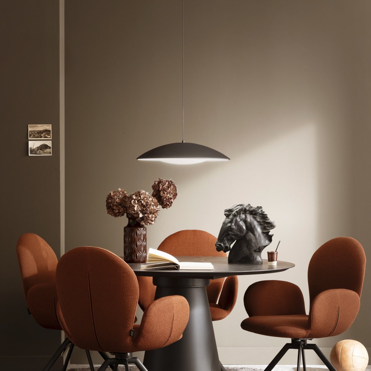 SCH�NER WOHNEN-Kollektion LED Pendelleuchte LENTE 40, schwarz, dimmbar