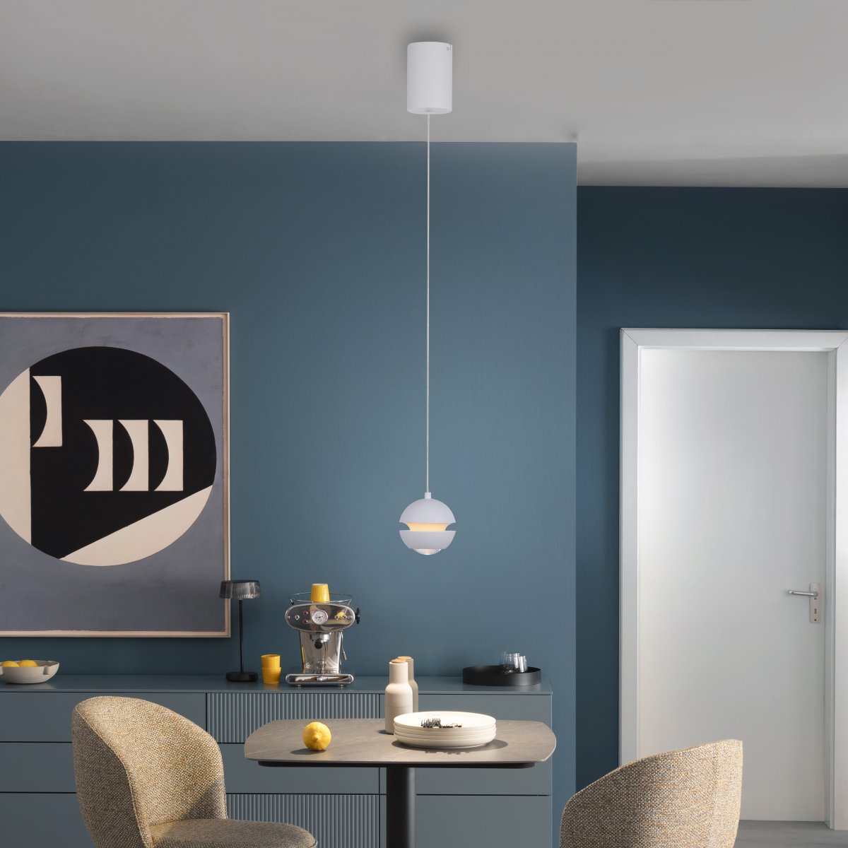 SCH�NER WOHNEN-Kollektion LED Pendelleuchte LINI, weiss