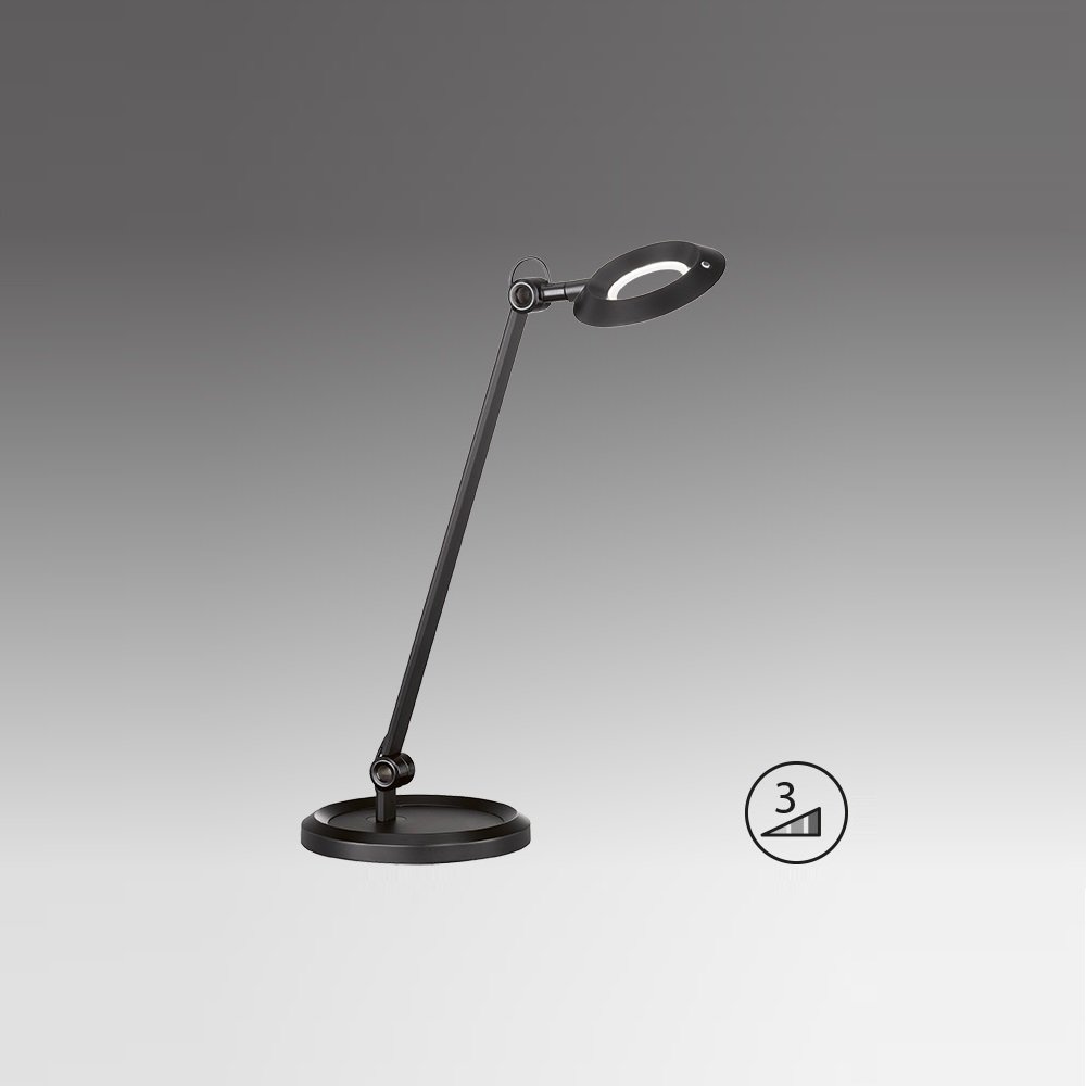 Leuchten schwarz kaufen WOHNEN-Kollektion Lampen » OFFICE dimmbar & 850140 --> online LED-Tischleuchte 3-Step SCHÖNER
