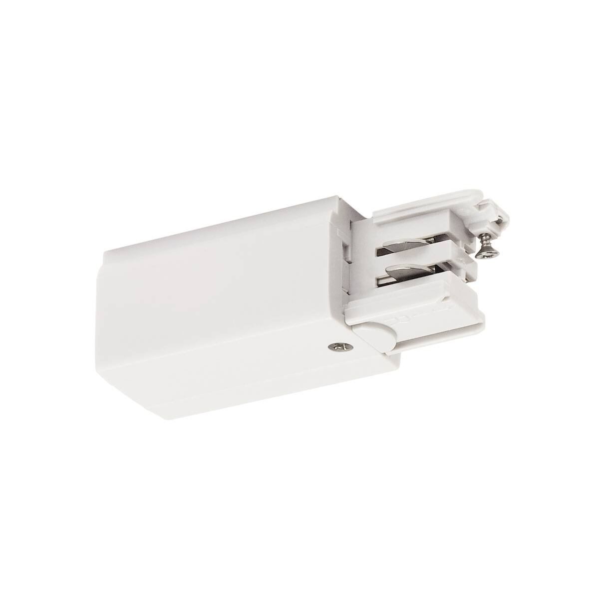 SLV 1001379 Einspeiser f�r S-TRACK 3-Phasen-Aufbauschiene Erde links wei�