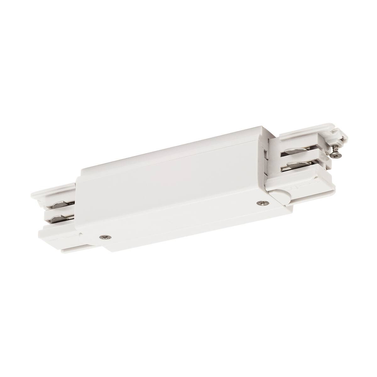 SLV 1001383 L�ngsverbinder mit Einspeisem�glichkeit S-TRACK 3-Phasen-Aufbauschiene wei�