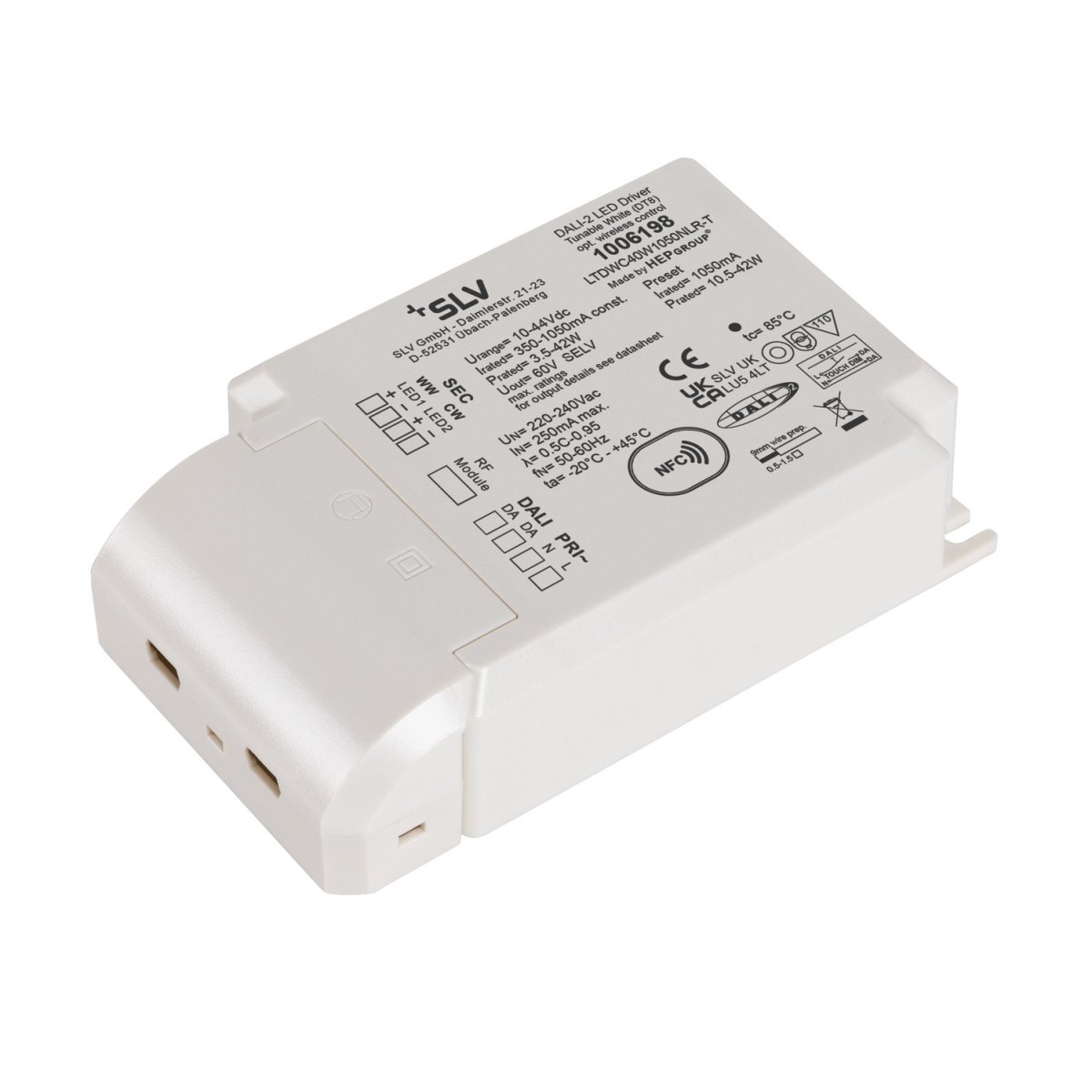 SLV 1006198 LED-Treiber 1050mA 42W Dali dimmbar