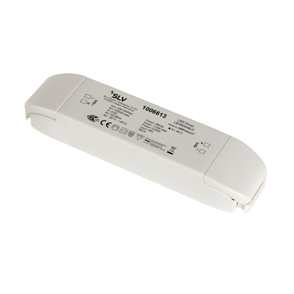 SLV 1006613 48V Track Zubeh�r LED Netzteil 48V 60W wei�