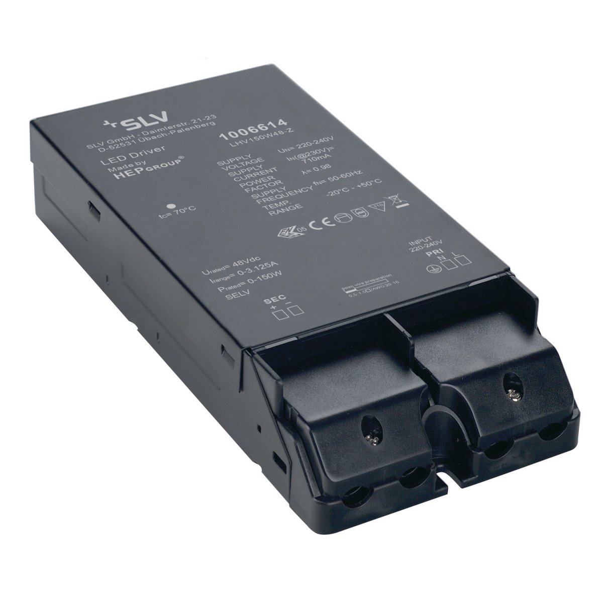SLV 1006614 48V Track Zubeh�r LED Netzteil 48V 150W schwarz