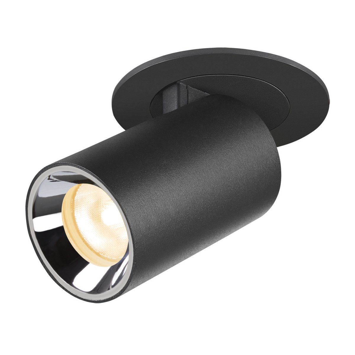 SLV 1006893 NUMINOS� PROJECTOR XS Deckeneinbauleuchte 3000K 55� zylindrisch schwarz chrom