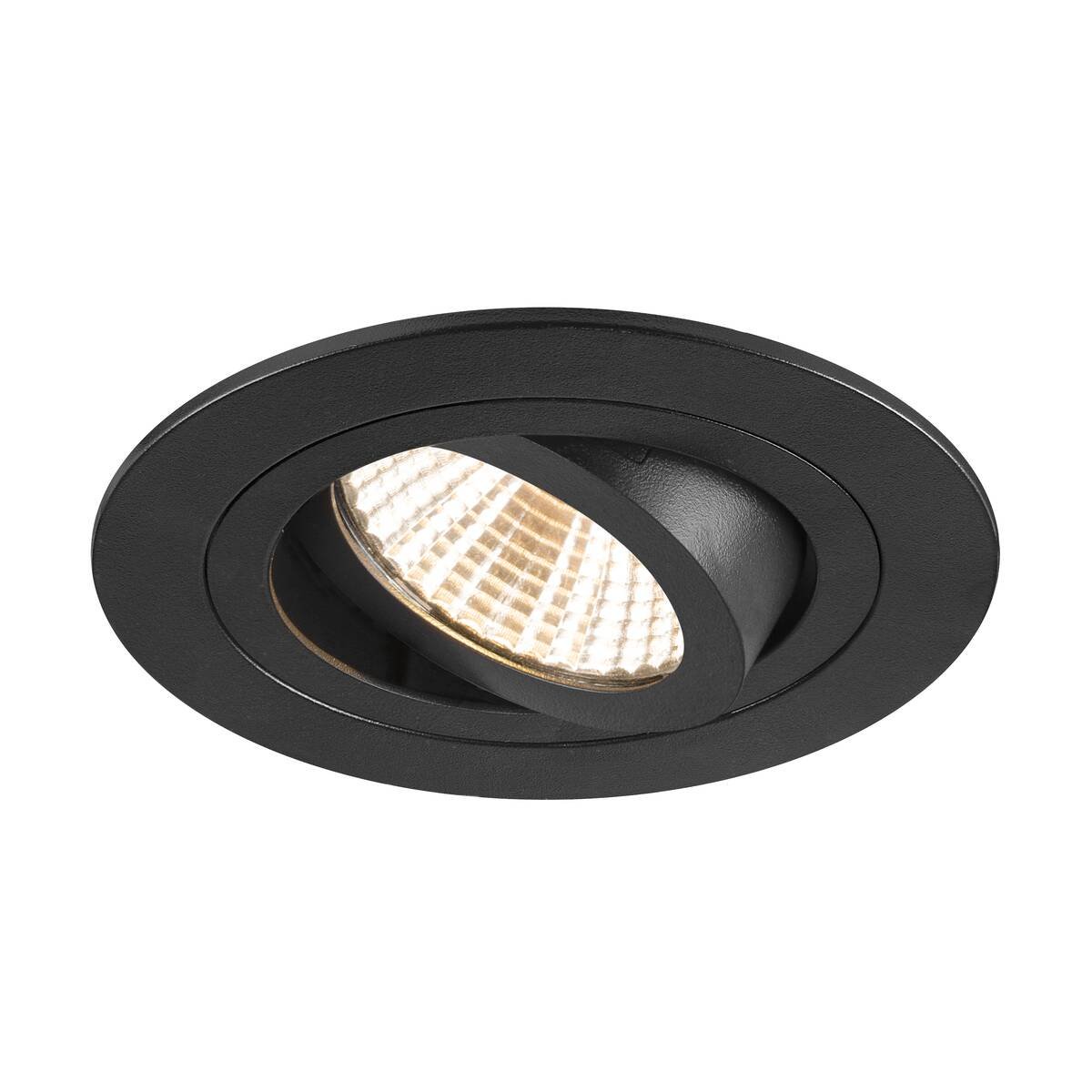 SLV 1007402 NEW TRIA� 75 Deckeneinbauleuchte 2700K 38� rund schwarz