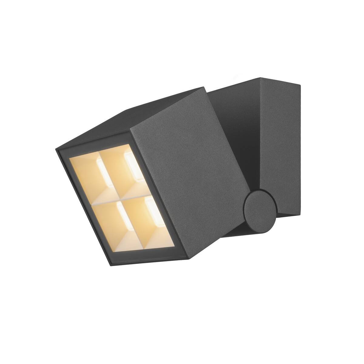 SLV 1007458 S-CUBE Wand- und Deckenaufbauleuchte 2700-3000K 15W CCT-Switch PHASE 80� anthrazit
