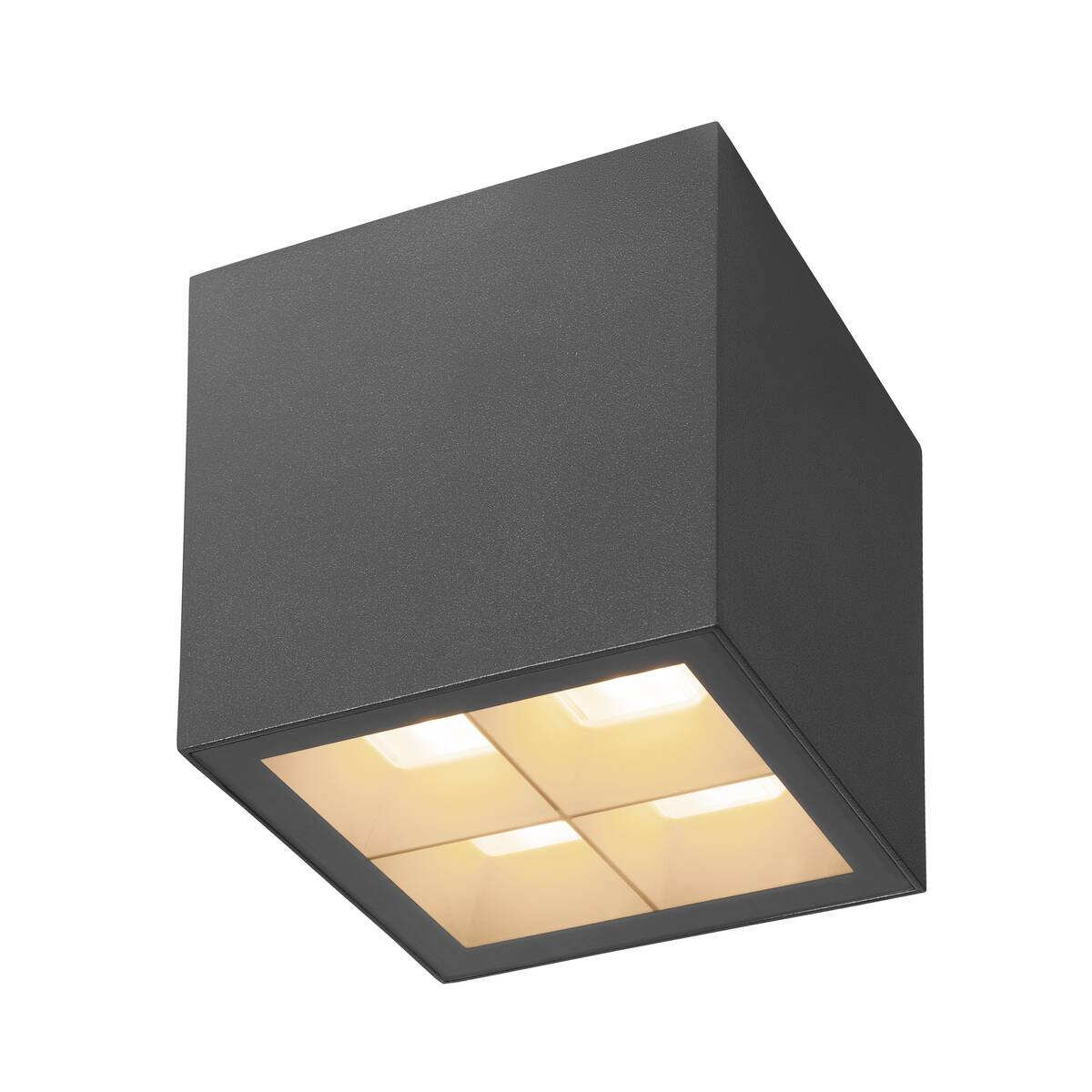 SLV 1007461 S-CUBE Deckenaufbauleuchte 2700-3000K 15W CCT-Switch PHASE 80� anthrazit