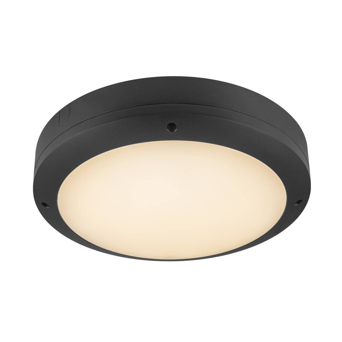 SLV 1007515 OUTDOOR BULKHEAD V 360 20W IP65 schwarz Sensor