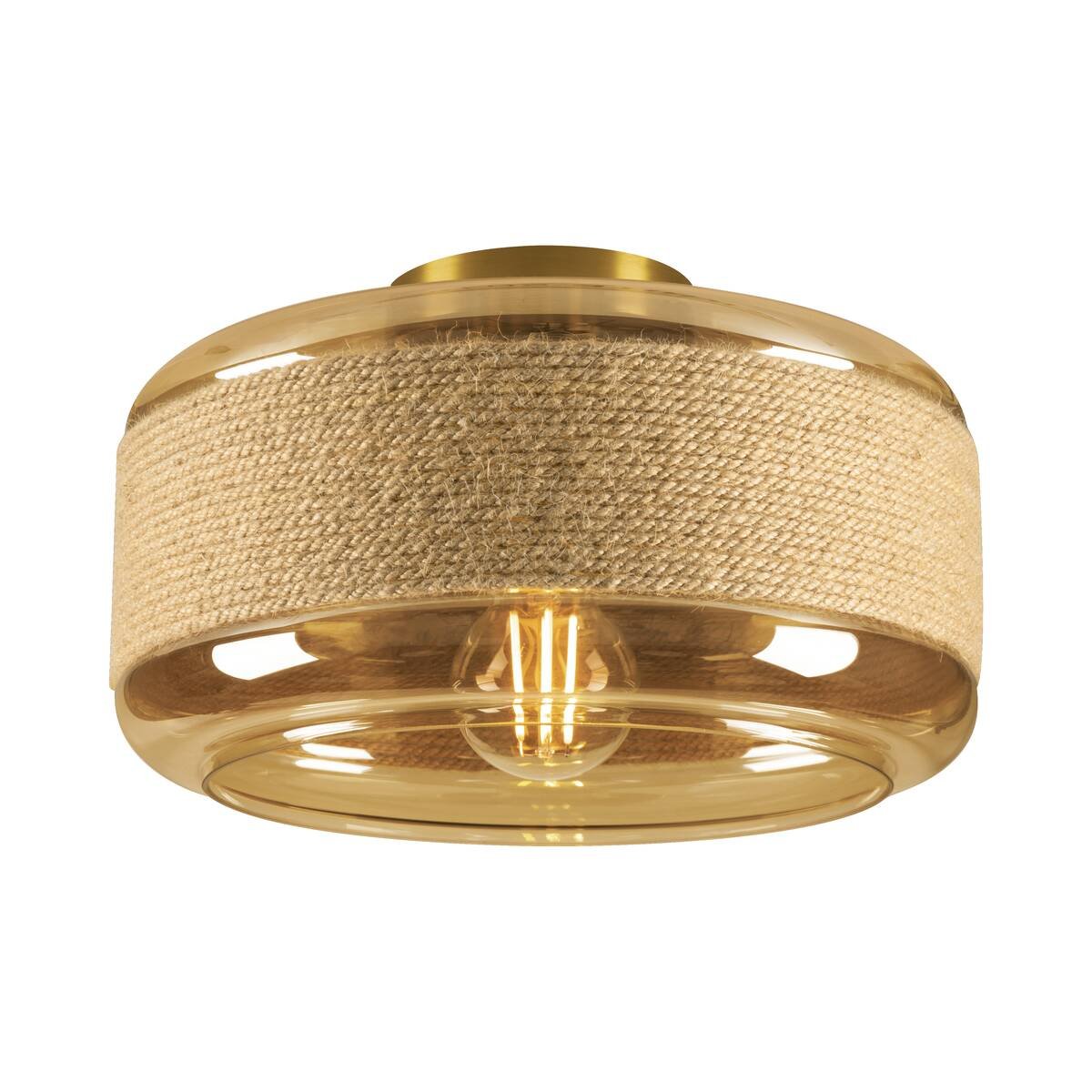 SLV 1007591 PANTILO ROPE 27 Wand- und Deckenaufbauleuchte zylindrisch E27 gold