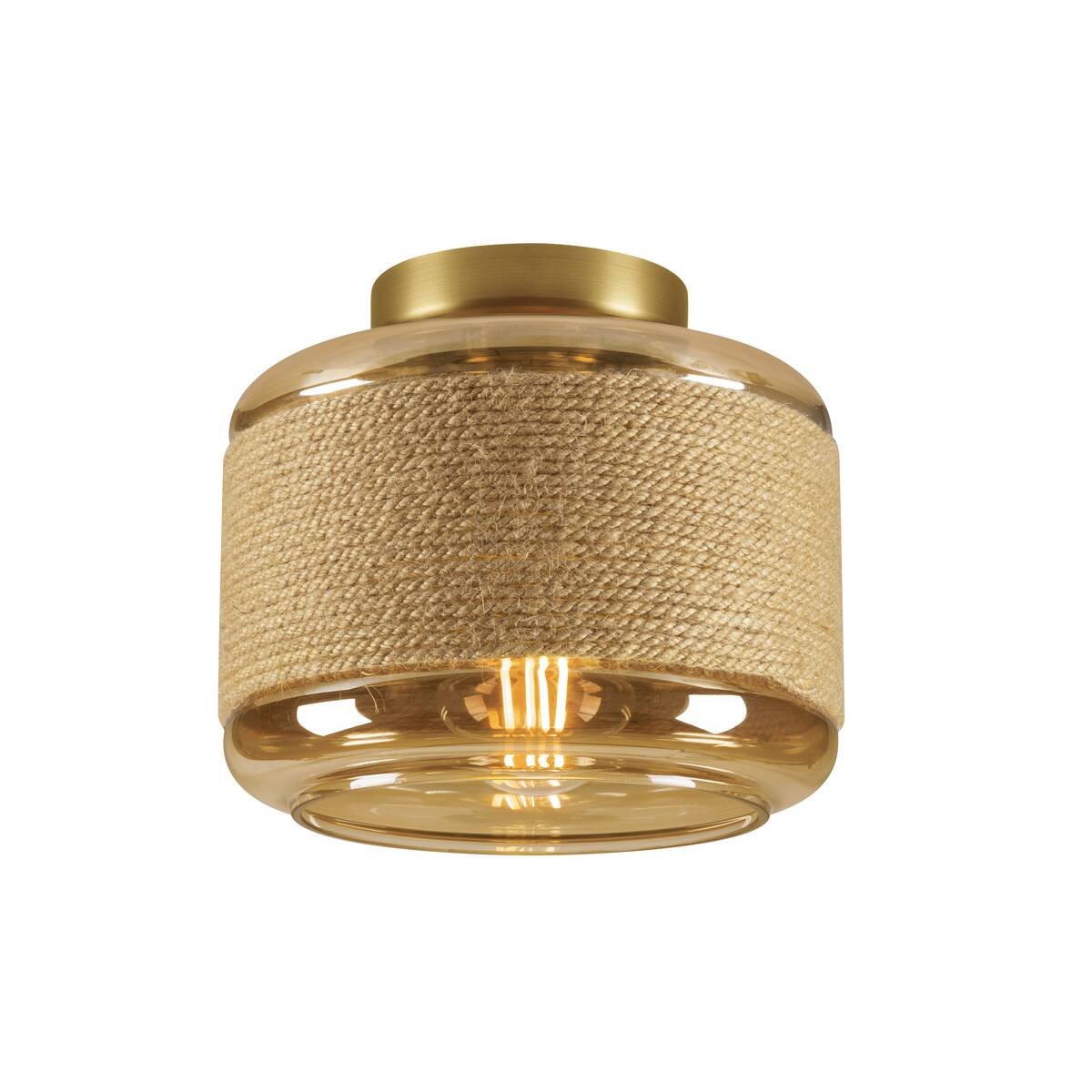 SLV 1007592 PANTILO ROPE 19 Wand- und Deckenaufbauleuchte zylindrisch E27 gold
