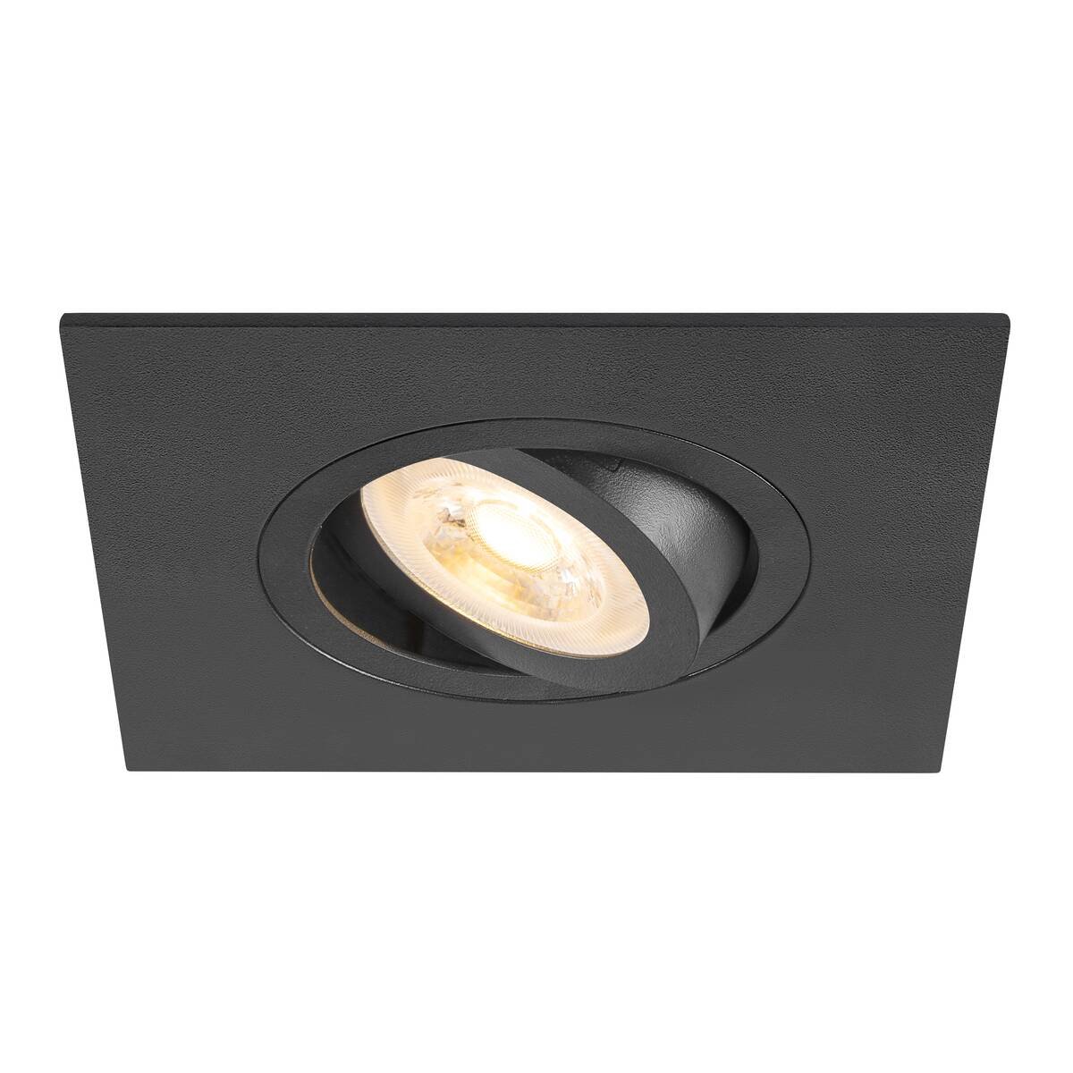 SLV 1007628 NEW TRIA� 75 XL Deckeneinbauleuchte quadratisch max. 10W GU10 schwarz