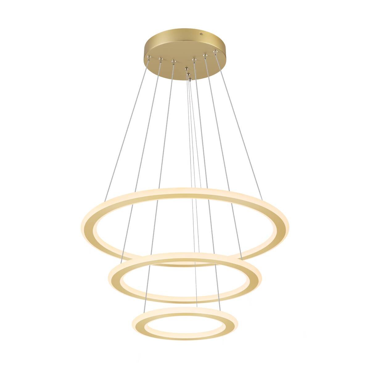 SLV 1007703 ONE FLAT Pendelleuchte triple 80cm 2700K 3000K DALI Touch messing