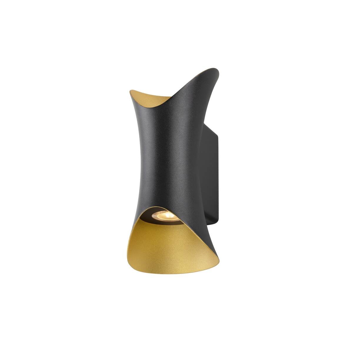 SLV 1007807 MODELA Wandleuchte up&down 2700K PHASE schwarz gold IP65