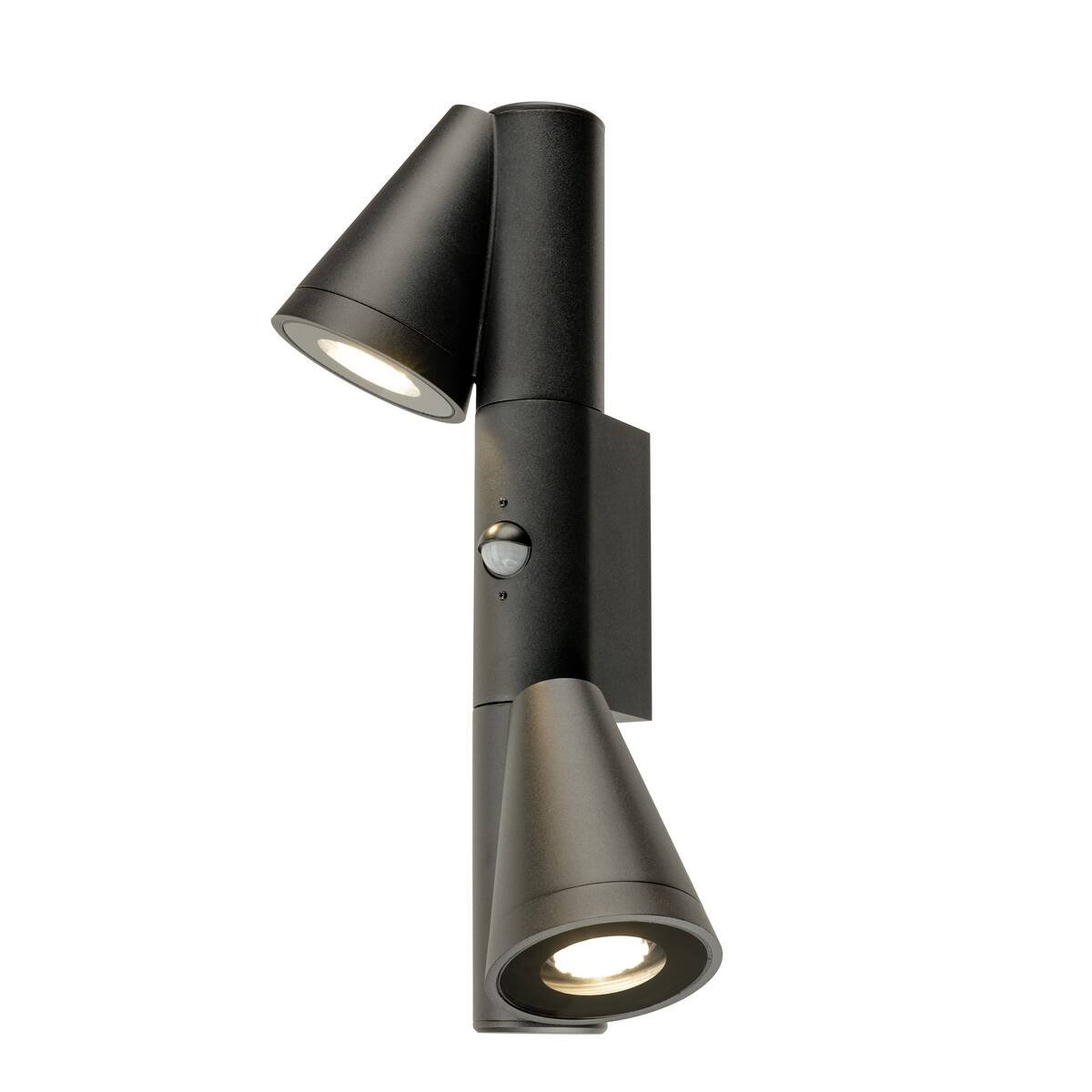 SLV 1008011 Outdoor Wandleuchte T-TUBE double GU10 Sensor IP44 schwarz
