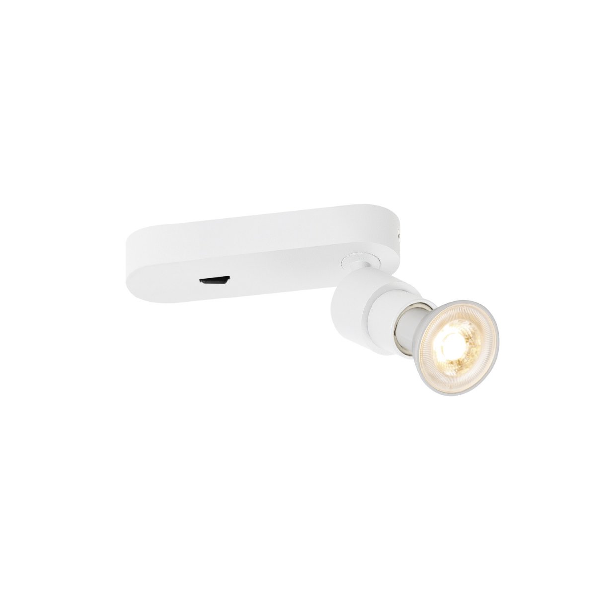 SLV 1008230 PURI 2.0 Basic Wand- und Deckenleuchte 1-flammig Schalter ohne Schirm wei� GU10