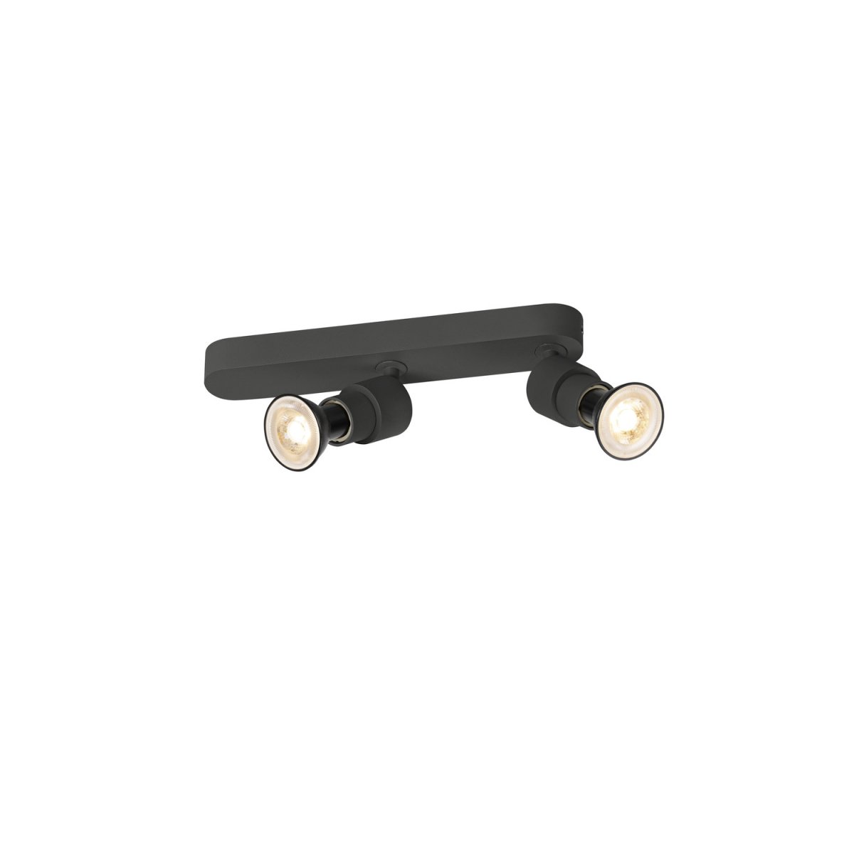 SLV 1008233 PURI 2.0 Basic Wand- und Deckenleuchte 2-flammig ohne Schirm schwarz GU10