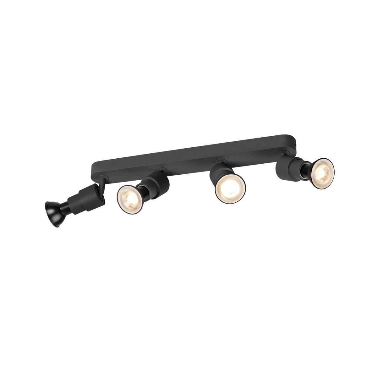 SLV 1008239 PURI 2.0 Basic Wand- und Deckenleuchte long 4-flammig ohne Schirm schwarz GU10