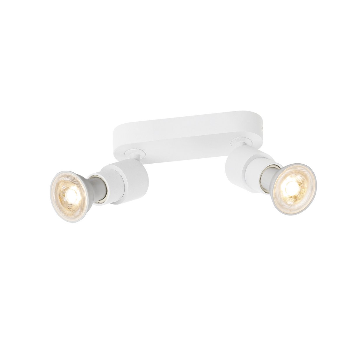 SLV 1008240 PURI 2.0 Basic Wand- und Deckenleuchte long 2-flammig ohne Schirm wei� GU10