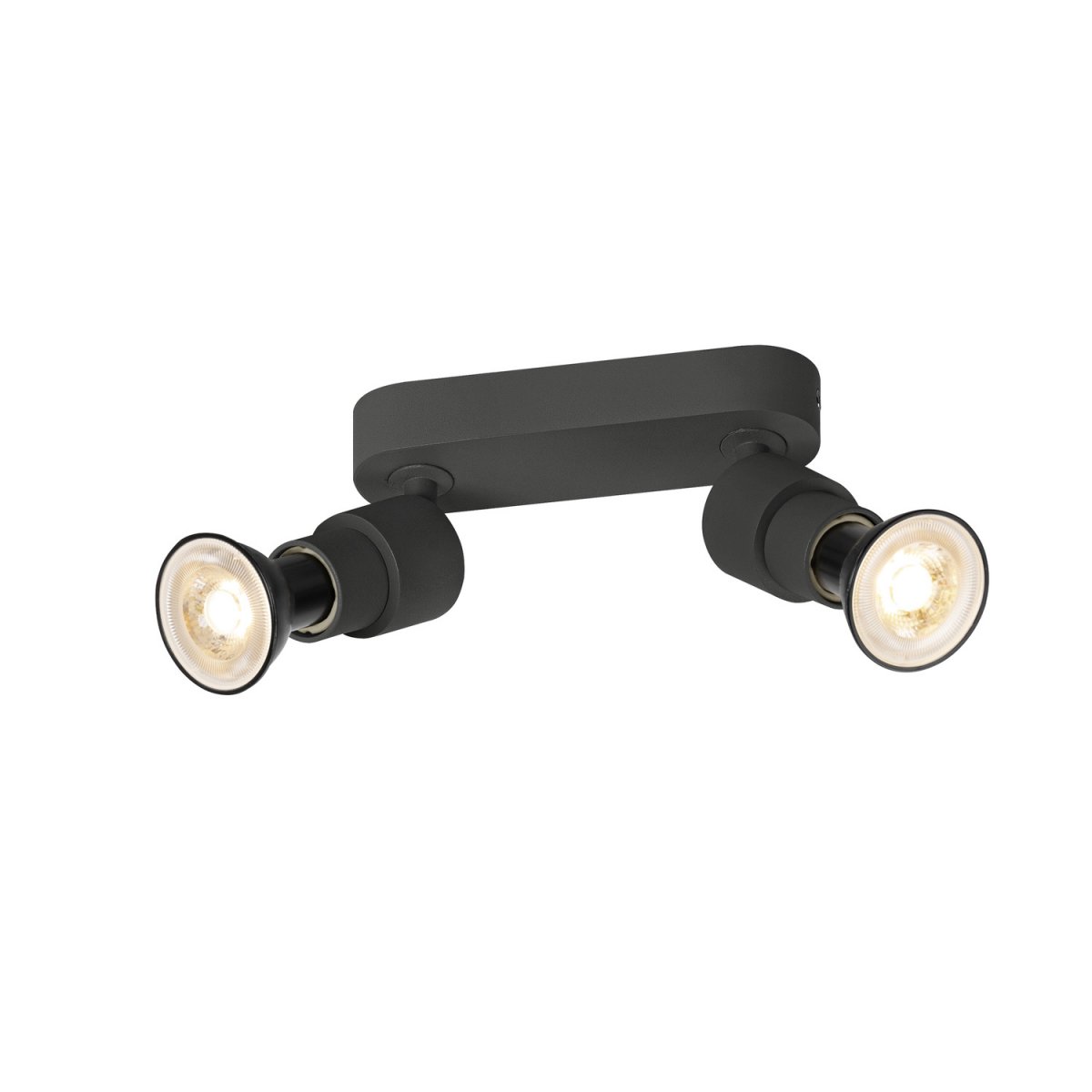 SLV 1008241 PURI 2.0 Basic Wand- und Deckenleuchte long 2-flammig ohne Schirm schwarz GU10