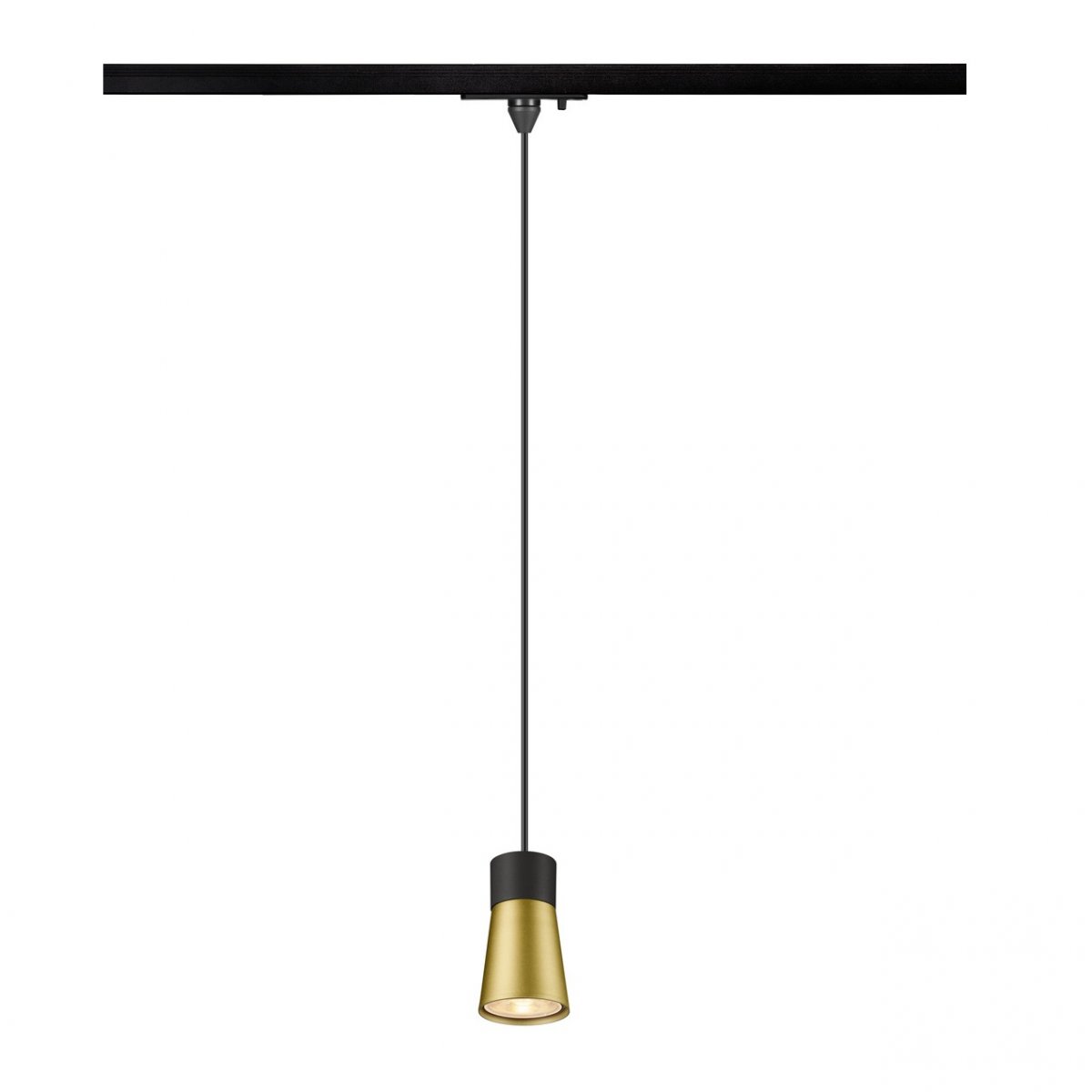SLV 1008259 PURI 2.0 Cone 1-Phasen Pendelleuchte GU10 max. 6W schwarz-gold