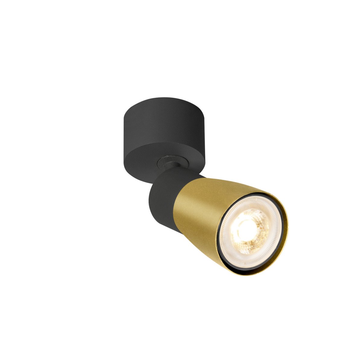 SLV 1008293 PURI 2.0 Dome Wand- und Deckenleuchte 1-flammig schwarz gold GU10