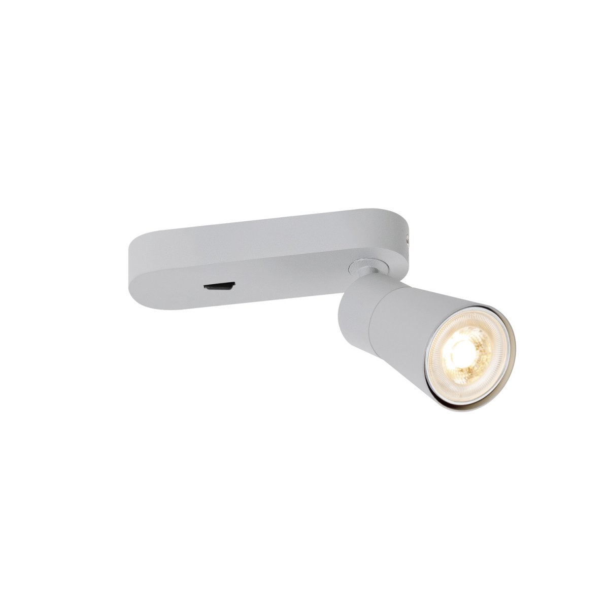 SLV 1008303 PURI 2.0 Cone Wand- und Deckenleuchte Schalter grau GU10