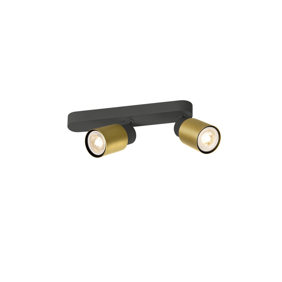 SLV 1008309 PURI 2.0 Tube Wand- und Deckenleuchte 2-flammig schwarz gold GU10