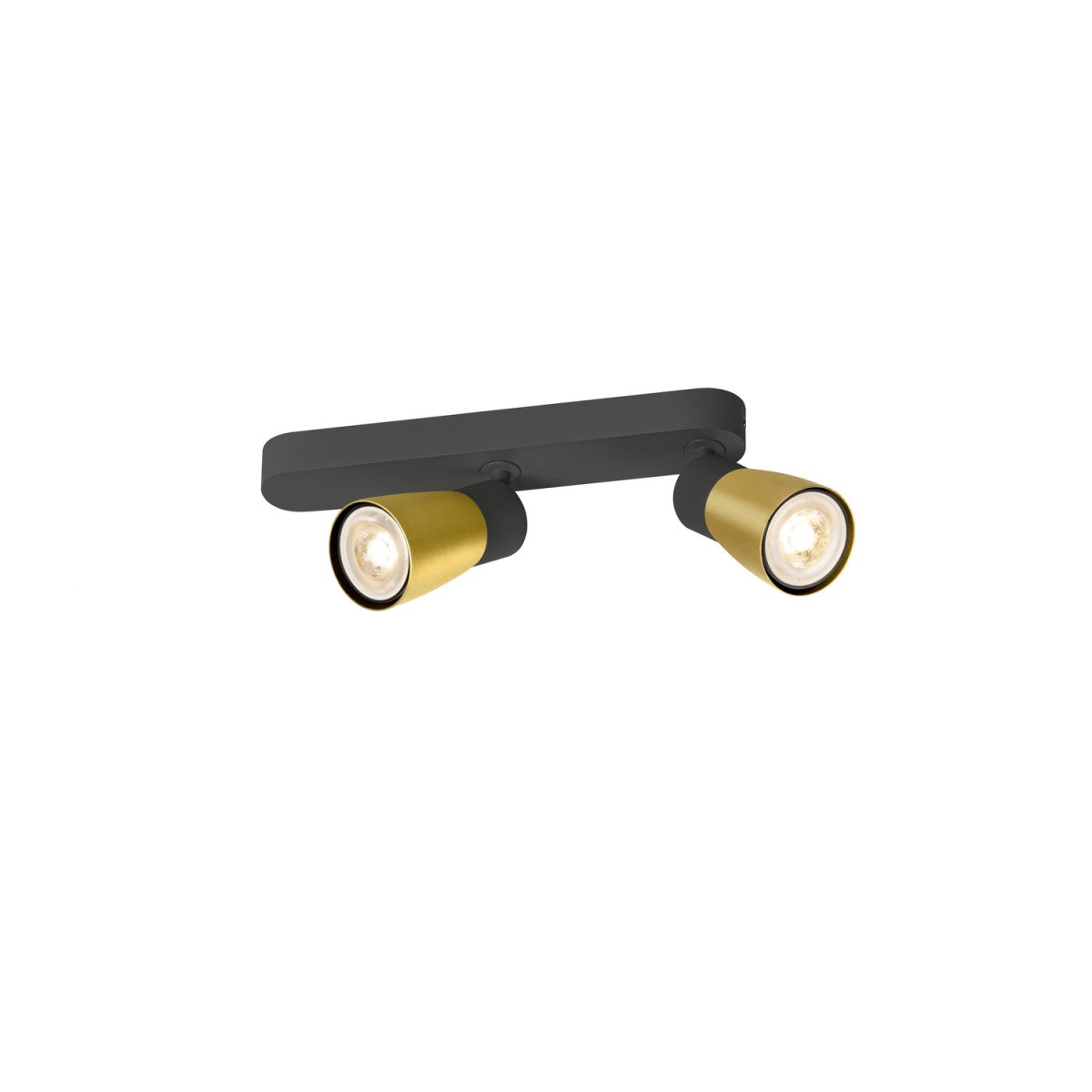 SLV 1008317 PURI 2.0 Dome Wand- und Deckenleuchte 2-flammig schwarz gold GU10