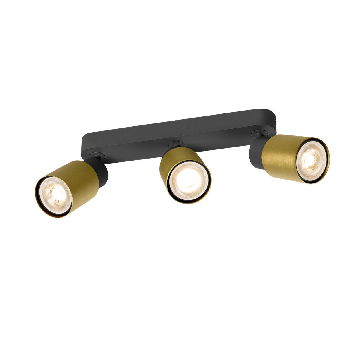 SLV 1008321 PURI 2.0 Tube Wand- und Deckenleuchte long 3-flammig schwarz gold GU10