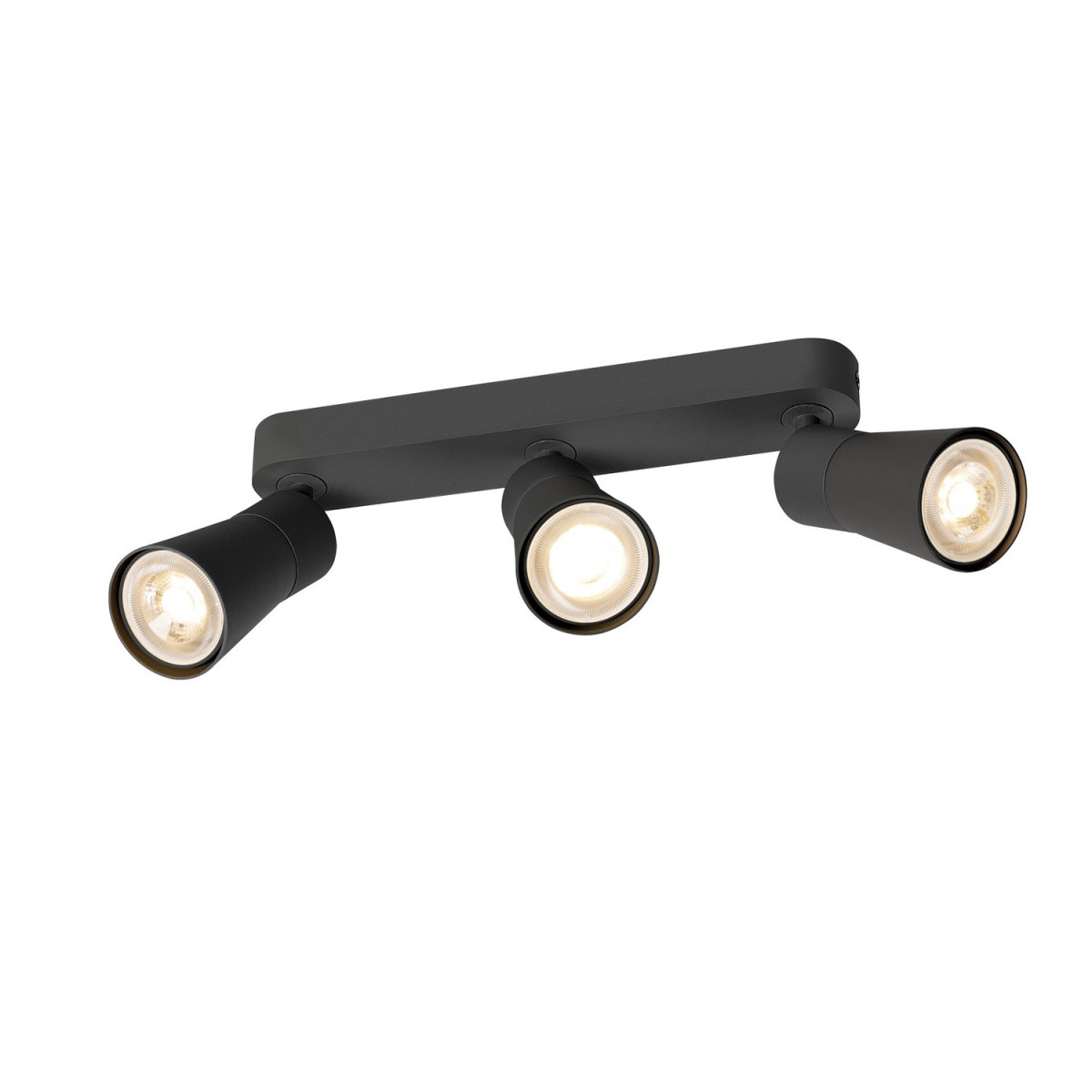 SLV 1008324 PURI 2.0 Cone Wand- und Deckenleuchte long 3-flammig schwarz GU10