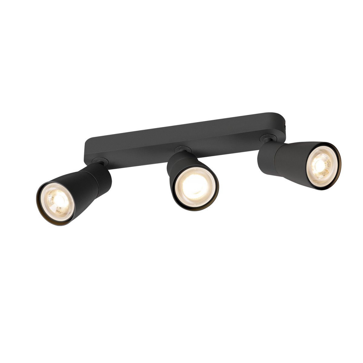 SLV 1008328 PURI 2.0 Dome Wand- und Deckenleuchte long 3-flammig schwarz GU10