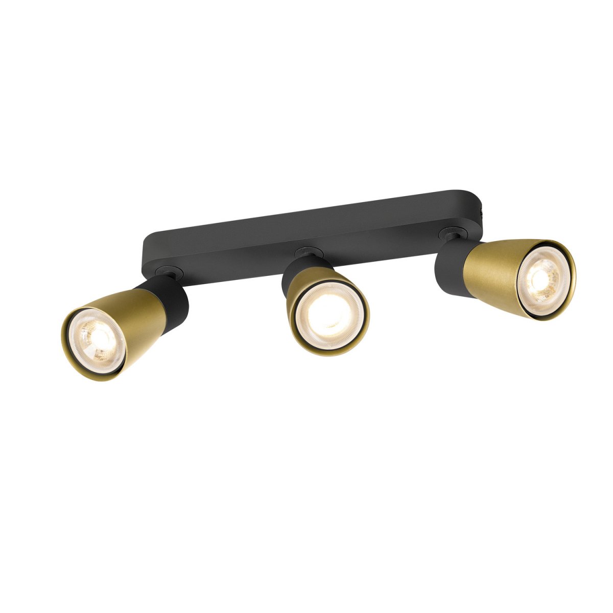 SLV 1008329 PURI 2.0 Dome Wand- und Deckenleuchte long 3-flammig schwarz gold GU10