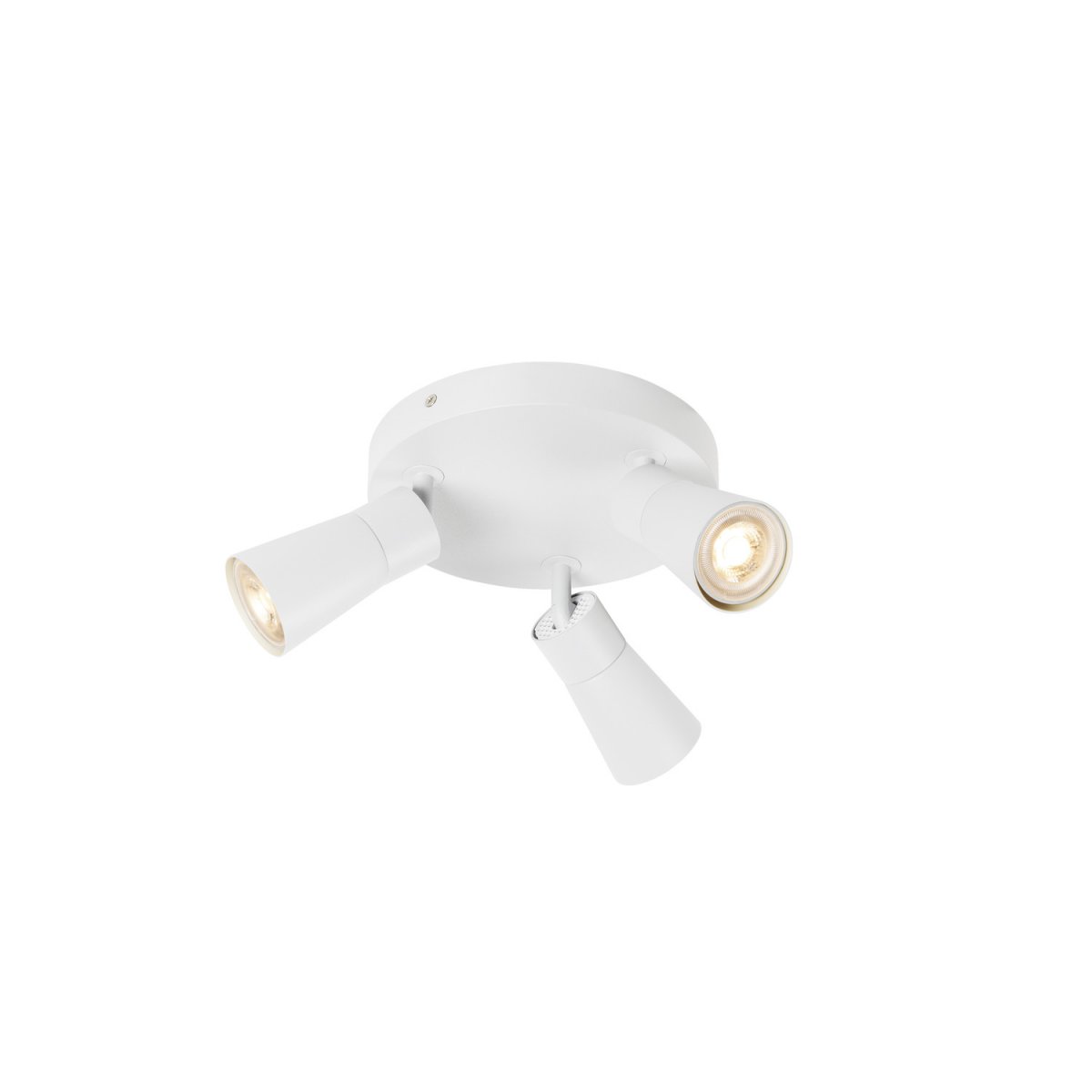 SLV 1008338 PURI 2.0 Cone Wand- und Deckenleuchte rund 3-flammig wei� GU10