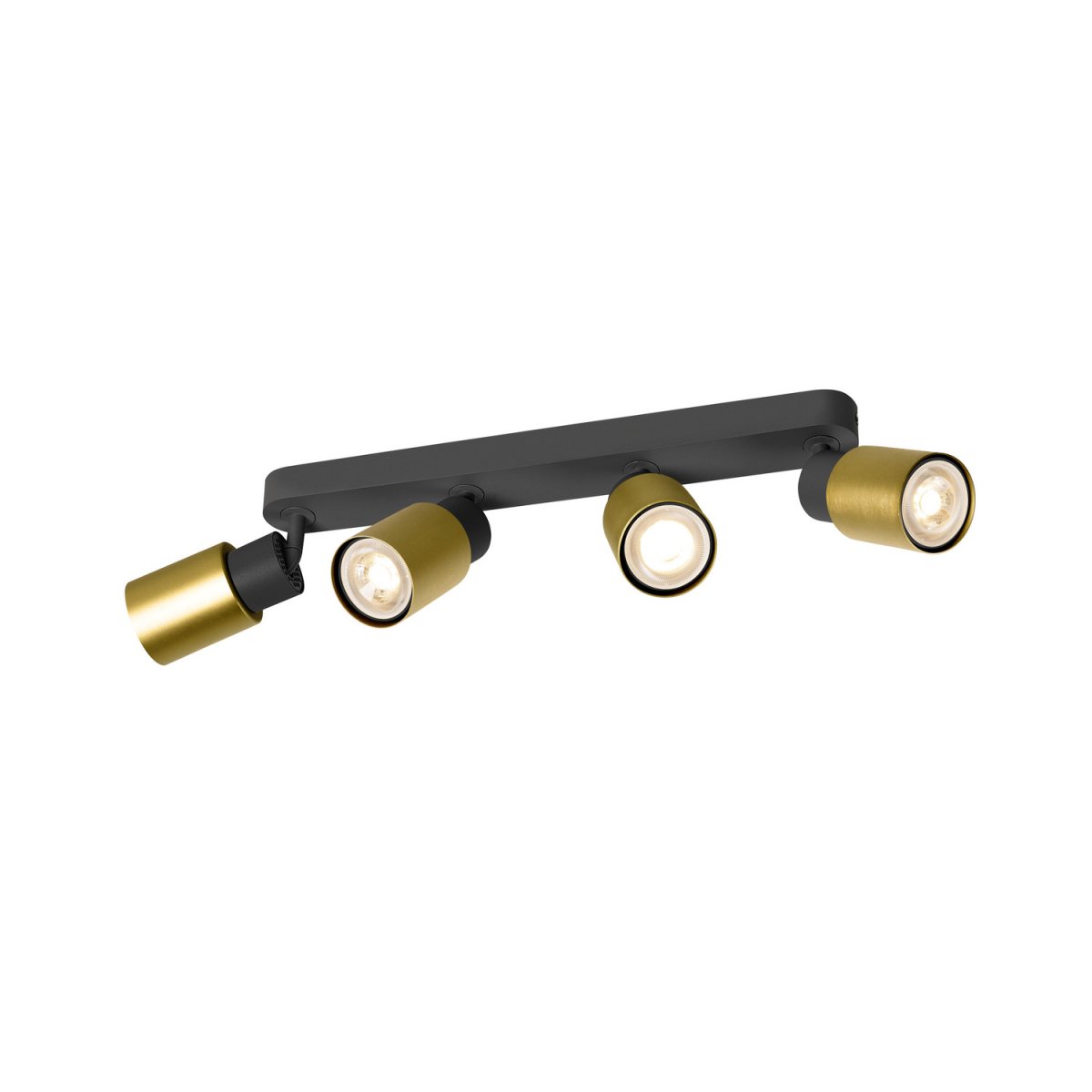 SLV 1008345 PURI 2.0 Tube Wand- und Deckenleuchte long 4-flammig schwarz gold GU10