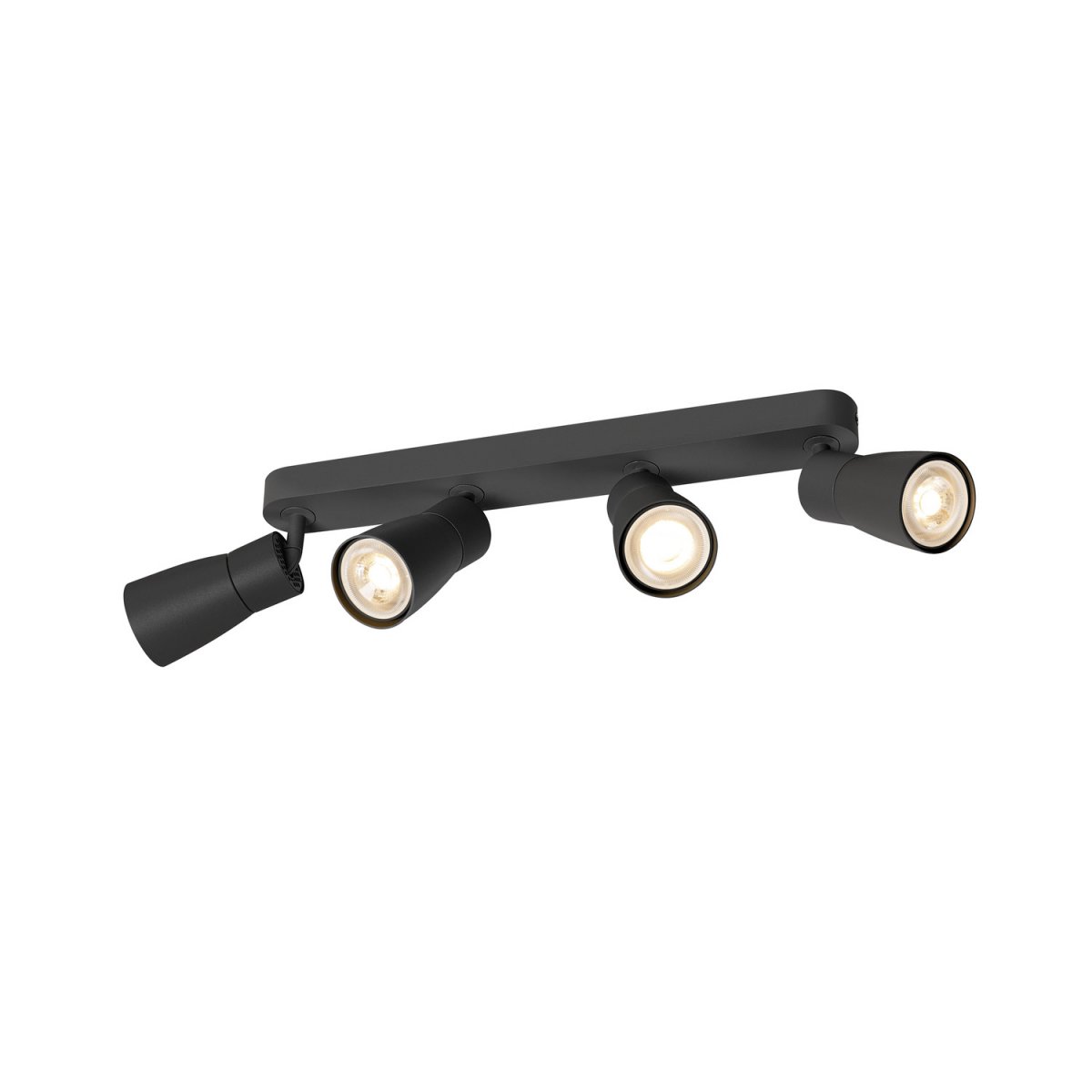 SLV 1008352 PURI 2.0 Dome Wand- und Deckenleuchte long 4-flammig schwarz GU10