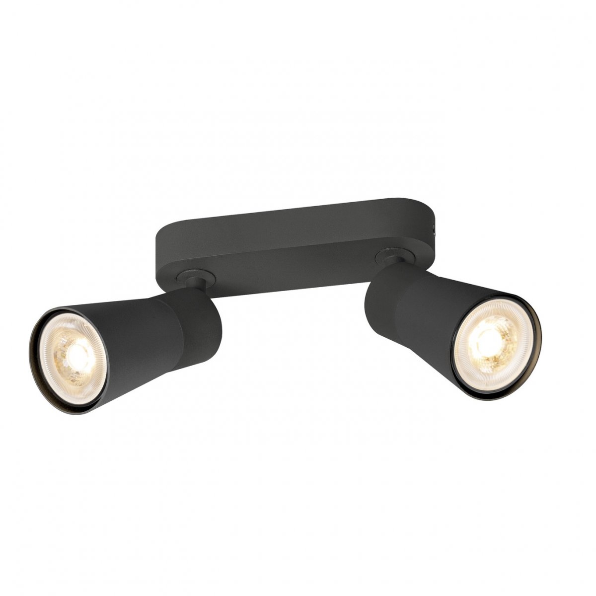 SLV 1008365 PURI 2.0 Cone Wand- und Deckenleuchte long 2-flammig schwarz GU10