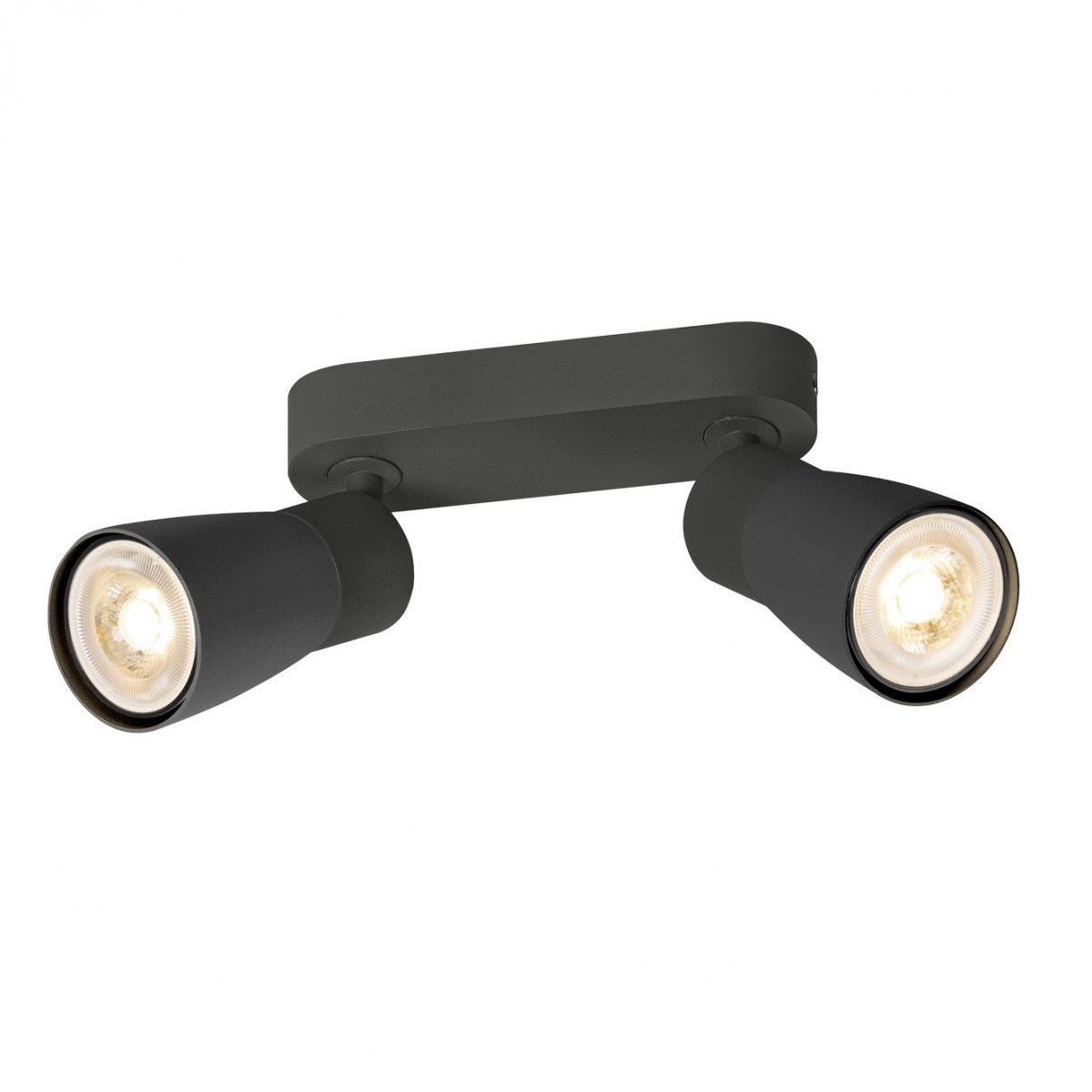 SLV 1008369 PURI 2.0 Dome Wand- und Deckenleuchte long 2-flammig schwarz GU10